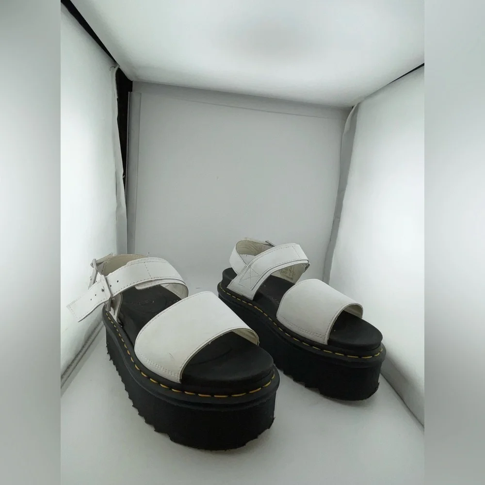 Dr.Martens Womens Sandal Platform White Leather Size Eu-39 Uk-6 Usa-8​​​​​​ - Picture 7 of 12